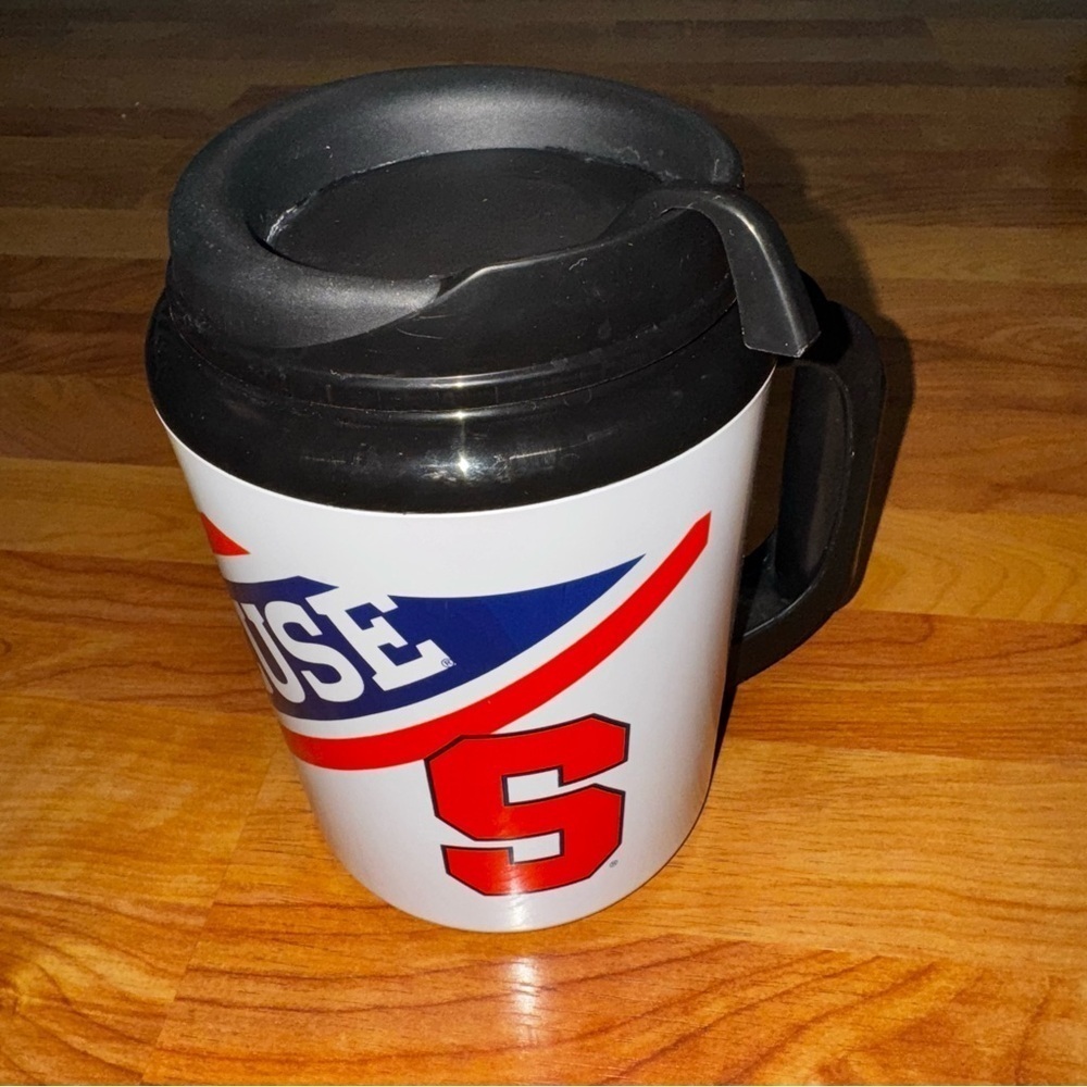 Syracuse Orange S.U. Thermo Mug Red White Hot And Cold 7.25” High Mug USA Made